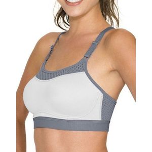 Champion show-off mesh sportbeha dames, wit/middengrijs., S