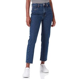 7 For All Mankind Dames Logan Stovepipe Undercover met Raw Cut Jeans, Dark Blue, Regular