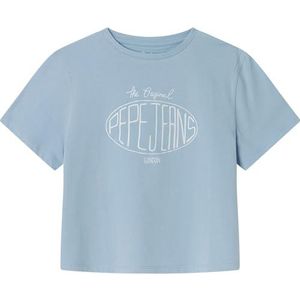 Pepe Jeans Meisje ZURI T-shirt, Blauw (AZZURRO BLUE), 16, Blauw (azzurro blauw), 16 jaar