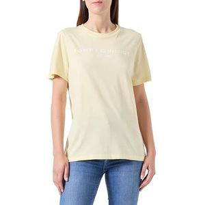 Tommy Hilfiger Dames korte mouwen gebreide tops, Geel (Lemon Zest), XXS