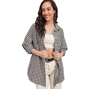 Mt Clothes Oversize dameshemd, Zwart, 34