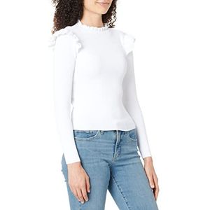 ONLY Dames Onlsia Sally Ruffle Ls KNT Noos Pullover, cloud dancer, L