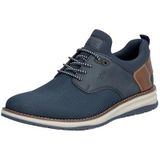 Rieker - Slip-on Sneakers - Donkerblauw/Bruin - Lage Schoen - Vrijetijdsschoen - Instapschoen met Elastiek