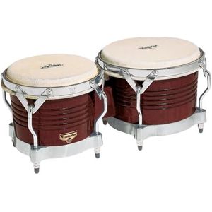 LP Latin Percussion LP811006 Matador Wood Bongo Almond Bruin Chrome Hardware