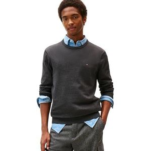 Tommy Hilfiger - ESSENTIAL COTTON CREW NECK - Trui - Donkergrijs - Ronde Hals