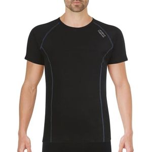 ATHENA - T-shirt met korte mouwen voor heren Thermisch, Zwart, XXL