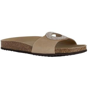 Geox Dames D Brionia C platte sandaal, Lt Sand, 3 UK, Lt Sand, 36 EU