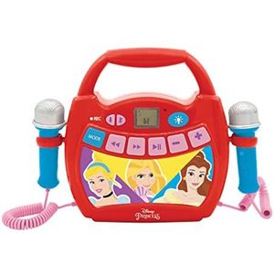 Lexibook Disney Princess, mijn eerste digitale speler met microfoons, draadloze opname- en stemtransformatorfunctie, voor kinderen, rood, MP300DPZ