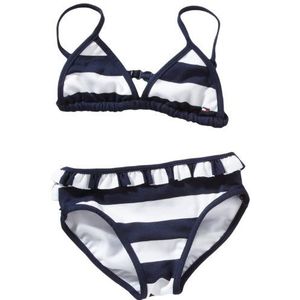 Tommy Hilfiger Meisjesbikini, gestreepte GJ57104798/BI Color Stripe Mini Bikini, Blauw (475 Core Navy)., 86 cm