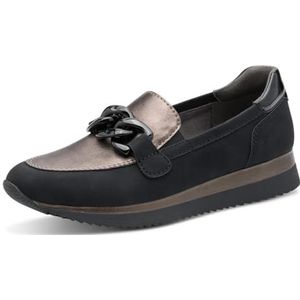 Jana - Damesslip On - Sneakers - Zwart/Pewter - Veganistisch