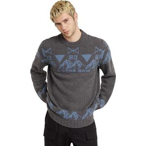 G-Star RAW Vakantie r Knit, meerkleurig (Grey Alloy/Avio D25117-d170-g862), XL