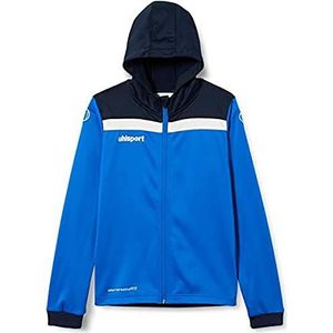 Uhlsport Offense 23 Multi Hood jas met capuchon voor heren, azuur/marineblauw/wit, S