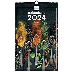 Finocam - Kalender 2024 spiraalwandafbeeldingen om te schrijven, januari 2024 - december 2024 (12 maanden) Spaanse recepten