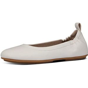 Fitflop Dames Allegro zacht lederen ballet pumps plat, steen, 36 UK, Steen, 36.5 EU