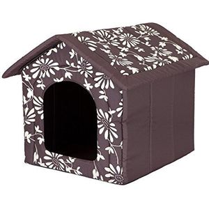 HobbyDog R1 BUDBWK1 Doghouse R1 38 x 32 cm bruin met bloemen, XS, bruin, 600 g