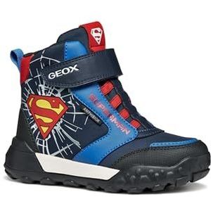 Geox J TREKKYUP Boy B ABX enkellaars, marineblauw/rood, 24 EU, rood (navy red), 24 EU