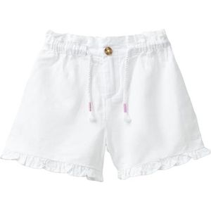 United Colors of Benetton Shorts voor meisjes en meisjes, optisch wit 101, 110 cm
