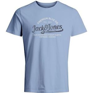 Jack & Jones Jprblulouie SS Tee Crew Neck FST T-shirt voor heren, Ceruleaans blauw, L