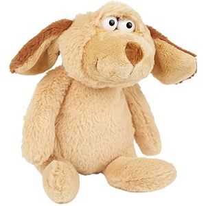 SIGIKID 42961 Mood Pet Hond, stemmingsknuffeldier, veranderbare gezichtsuitdrukking dankzij mimische rimpels: gevoelens tonen, spelen, knuffelen, voor kinderen vanaf 12 maanden, beige/hond 38 cm