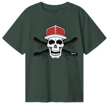 NAME IT - NKMNOTTI - T-shirt - Donkergroen - Rood - Zwart - Wit