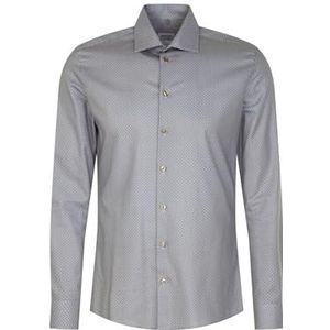 Seidensticker Zakelijk overhemd voor heren, shaped fit, zacht, kent-kraag, lange mouwen, 100% katoen, zand, 43
