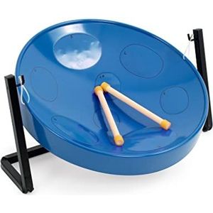 Jumbie Jam JJ3050 tafelsteeldrum met standaard en stokken, blauw