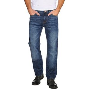 Cross Jeans Rechte Jeans voor heren, Blauw - Blau (donker gebruikt), 36W x 32L