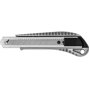 Westcott E-84028 00 Cutter Aluminium legering ergonomisch gevormde handgreep, lemmetbreedte 18 mm, grijs/zwart