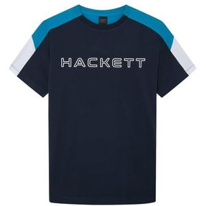 Hackett London Heren Mercerised Polo T-shirt, Blauw (Navy), XXL, Blauw (zwart), XXL