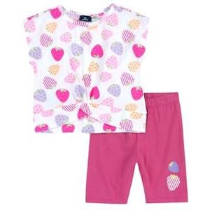 Chicco Compleet: T-shirt en korte broek trainingspak voor meisjes en meisjes, middelroze, 6 Jaar