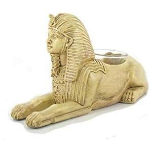 lachineuse - Egyptische sfinx-kandelaar – sfinx-figuur – decoratie voor binnen, Egypte, oude Egypte, buste brons, origineel cadeau-idee, decoratie – kandelaar sfinx van Gizeh