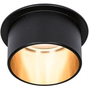 Paulmann Gil inbouwspot - zwart mat/goud - alu - 3StepDim - 2700K - rond