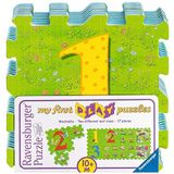 Ravensburger Kinderpuzzle - 03008 Erstes Zählen und Bauernhoftiere - Schaumstoff-Puzzle für Kinder ab 10 Monaten, mit 17 Teilen