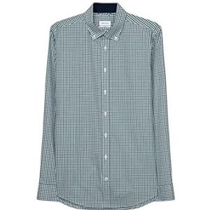 Seidensticker Heren business overhemd - slim fit - strijkvrij - button-down kraag - lange mouwen - 100% katoen, groen, 37