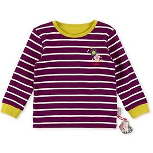 Sigikid Meisjes mini shirt met lange mouwen van biologisch katoen T-shirt, geel-paars/omkeerbaar shirt, 122