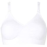 Medela Women's Comfy Bra - Seamless, Wireless Nursing Bra for Pregnancy and Breastfeeding With A Stretchy Band and Breathable Fabric for All-Day Comfort, White, S