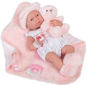 jc toys 18541 La Newborn Baby Doll, Pink, 38 cm