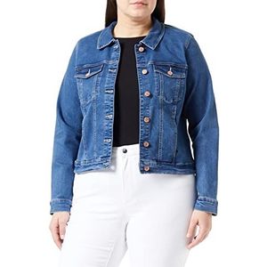 VERO MODA Vmruna Ls Slim DNM Jck Mix Ga Cur Noos jas voor dames, blauw (medium blue denim), 52