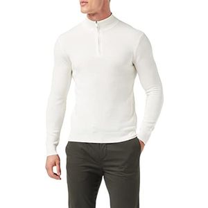hackett limited Heren GMD Textured Hzip Sweater, 814 ecru, M