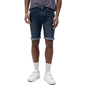 Koton Heren Bermuda Denim Shorts Folded Leg Buttoned Pocket Gedetailleerd Katoen, Indigo Stone (Fa6), 32