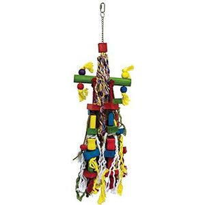 ICA BR131 houten speelgoed met kleurrijke boom van leer voor vogels