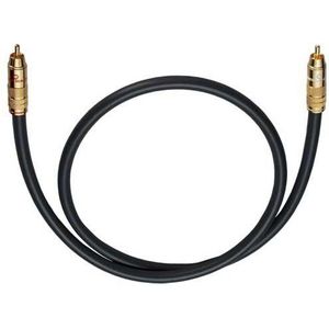 OEHLBACH NF 214 Subwooferkabel - hoogwaardige RCA-kabel voor krachtige bas, verzilverde koperen geleiders (SPOFC), 24kt. vergulde contacten, optimale signaaloverdracht, 4 meter, antraciet