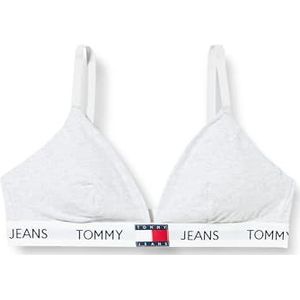 Tommy Jeans Gewatteerde driehoek voor dames (Ext maten) Ice Grey Heather L, Ice Grey Heather, L