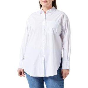 Samoon Hemdblouse voor dames, wit, 56 Grote maten