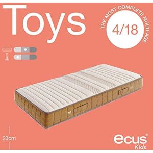 Ecus Kids Matras voor kinderen, meertraps speelgoed, van traagschuim, 200 x 080 cm