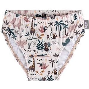 Sterntaler Zwembroek Safari Print - UV-bescherming 50+ babyzwembroek met luierinzetstuk tot maat 86/92 - jongenszwembroek met koord voor aanpassing van de breedte, ecru, 104