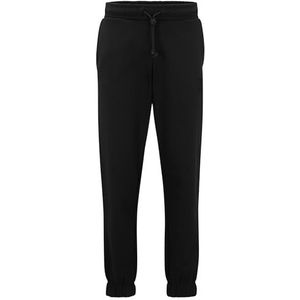 HUGO Dchard Relaxed-Fit joggingbroek voor heren, van katoen-terry met Stack-logo, zwart 1, XXL