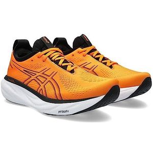 ASICS Gel-Nimbus 25 Sneakers voor heren, Helder Oranje Zwart, 50.5 EU