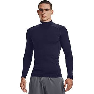 Under Armour Ua Cg Armour Comp Mock onderlaag voor heren met polohals, thermische top met lange mouwen voor winterhardlopen en skiën met anti-geurtechnologie (pak van 1)