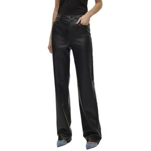 Vero Moda - Tessa Wide Pl - Hoge Taille Broek - Wijde Pijpen